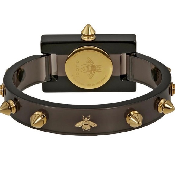 Gucci Plaxiglass & Stainless Steel Skeleton Stud Quart Watch - Picture 3 of 12